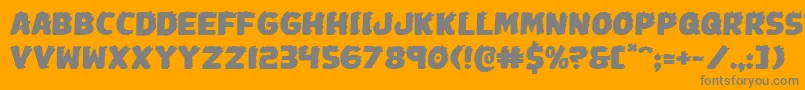 Johnnytorchexpand Font – Gray Fonts on Orange Background