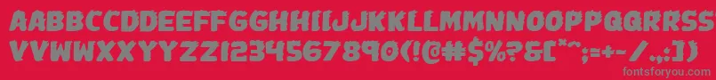 Johnnytorchexpand Font – Gray Fonts on Red Background