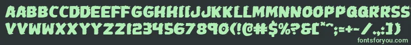 Johnnytorchexpand Font – Green Fonts on Black Background