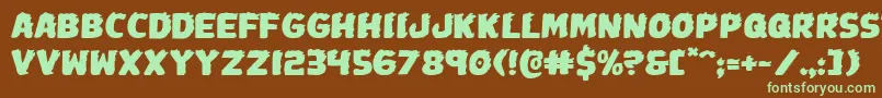 Johnnytorchexpand Font – Green Fonts on Brown Background