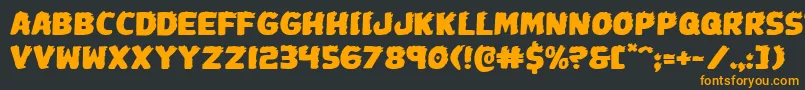 Johnnytorchexpand Font – Orange Fonts on Black Background