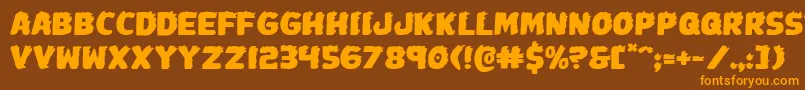 Johnnytorchexpand Font – Orange Fonts on Brown Background