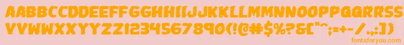 Johnnytorchexpand Font – Orange Fonts on Pink Background