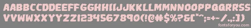 フォントJohnnytorchexpand – 灰色の背景にピンクのフォント