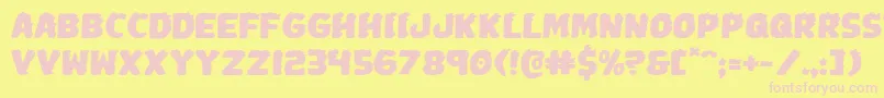 Johnnytorchexpand Font – Pink Fonts on Yellow Background