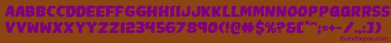 Johnnytorchexpand Font – Purple Fonts on Brown Background