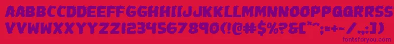 Johnnytorchexpand Font – Purple Fonts on Red Background