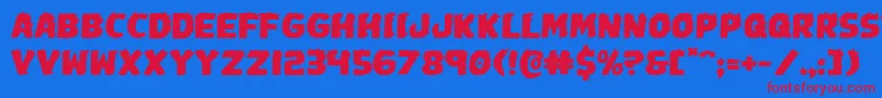 Johnnytorchexpand Font – Red Fonts on Blue Background