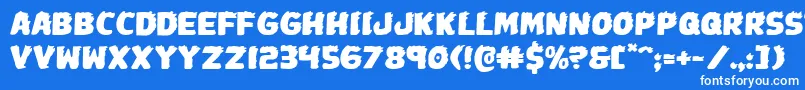 Johnnytorchexpand Font – White Fonts on Blue Background
