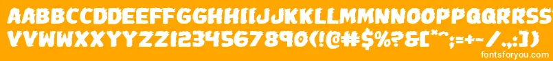 Johnnytorchexpand Font – White Fonts on Orange Background