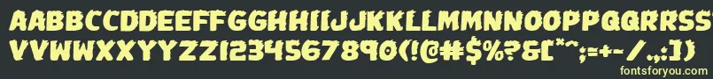 Johnnytorchexpand Font – Yellow Fonts on Black Background