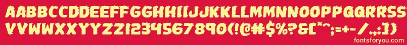 Johnnytorchexpand Font – Yellow Fonts on Red Background