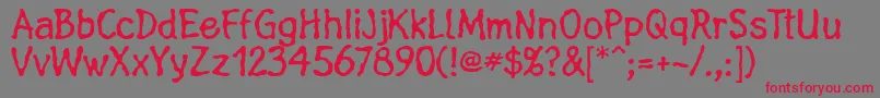 Linotypefluxus Font – Red Fonts on Gray Background