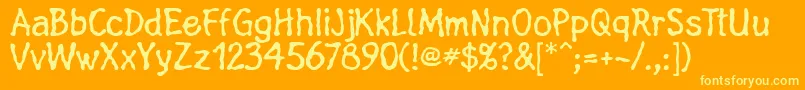 En savoir plus sur la police Linotypefluxus Police Linotypefluxus – polices jaunes sur fond orange