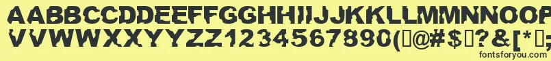 Ateupwithdumbass Font – Black Fonts on Yellow Background