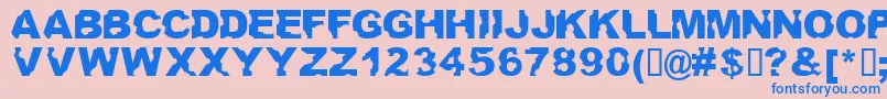 Ateupwithdumbass Font – Blue Fonts on Pink Background