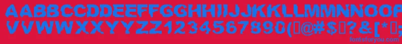 Ateupwithdumbass Font – Blue Fonts on Red Background