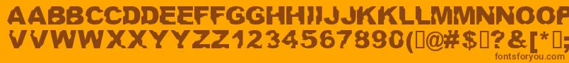 Ateupwithdumbass Font – Brown Fonts on Orange Background