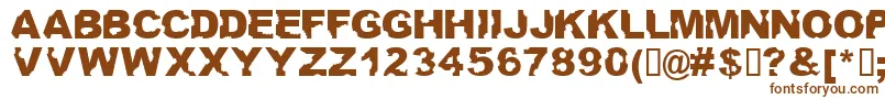 Шрифт Ateupwithdumbass – коричневые шрифты на белом фоне