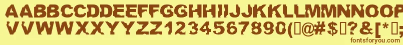 Ateupwithdumbass Font – Brown Fonts on Yellow Background