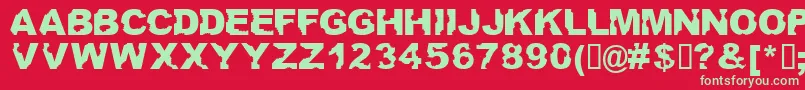 Ateupwithdumbass Font – Green Fonts on Red Background