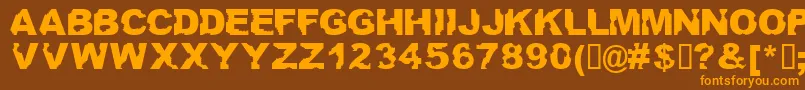 Ateupwithdumbass Font – Orange Fonts on Brown Background