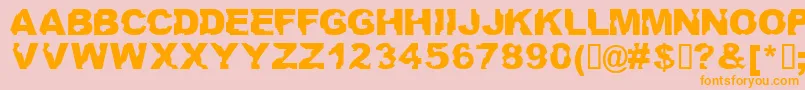 Ateupwithdumbass Font – Orange Fonts on Pink Background