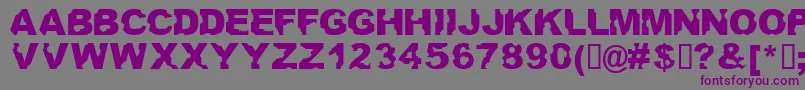 Ateupwithdumbass-Schriftart – Violette Schriften auf grauem Hintergrund