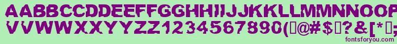 Ateupwithdumbass Font – Purple Fonts on Green Background