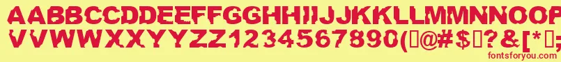 Ateupwithdumbass Font – Red Fonts on Yellow Background