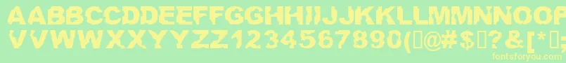 Ateupwithdumbass Font – Yellow Fonts on Green Background