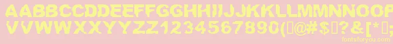 Ateupwithdumbass-Schriftart – Gelbe Schriften auf rosa Hintergrund