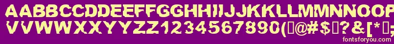 Ateupwithdumbass Font – Yellow Fonts on Purple Background