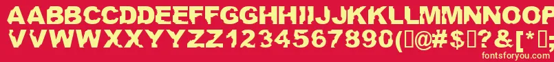 Ateupwithdumbass Font – Yellow Fonts on Red Background