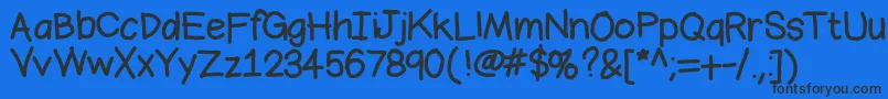 Bromine Font – Black Fonts on Blue Background