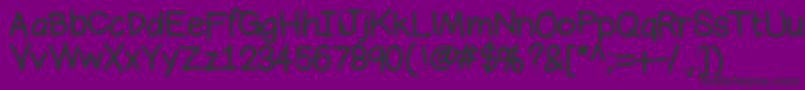 Czcionka Bromine – czarne czcionki na fioletowym tle
