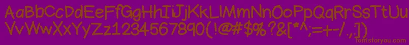 Bromine Font – Brown Fonts on Purple Background