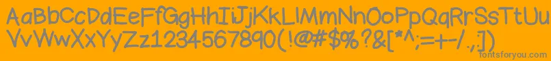 Bromine Font – Gray Fonts on Orange Background