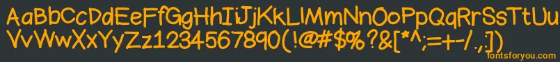 Bromine Font – Orange Fonts on Black Background