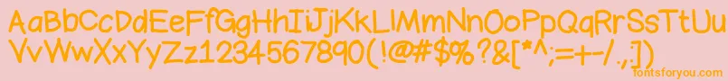 Bromine Font – Orange Fonts on Pink Background