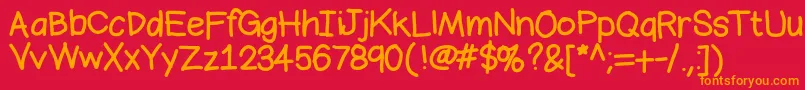 Bromine Font – Orange Fonts on Red Background