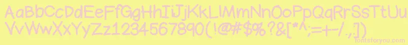 Bromine Font – Pink Fonts on Yellow Background