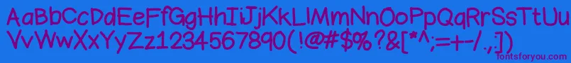 Bromine Font – Purple Fonts on Blue Background