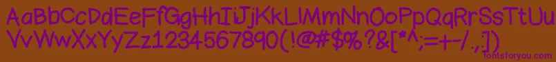 Bromine Font – Purple Fonts on Brown Background