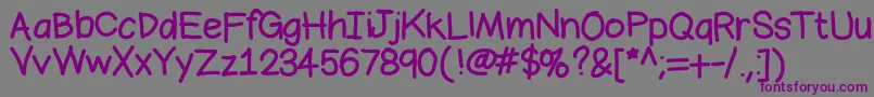 Bromine Font – Purple Fonts on Gray Background