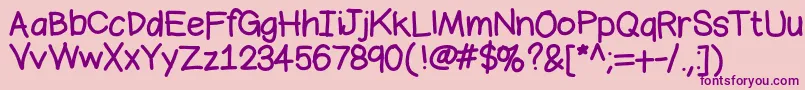 Bromine Font – Purple Fonts on Pink Background