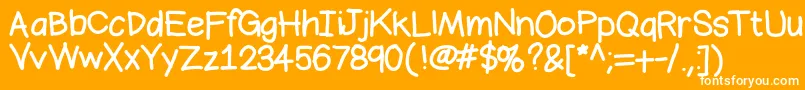 Bromine Font – White Fonts on Orange Background