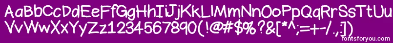 Bromine Font – White Fonts on Purple Background