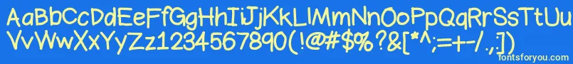 Bromine Font – Yellow Fonts on Blue Background