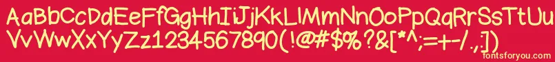 Bromine Font – Yellow Fonts on Red Background